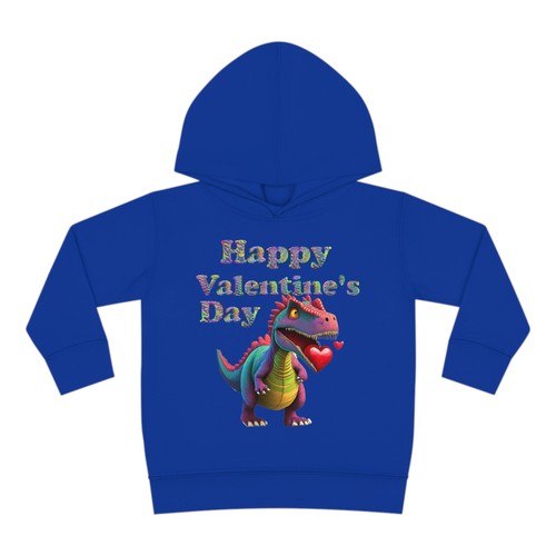 Happy Valentine's Day Dinosaur Toddler Unisex Pullover Fleece Hoodie Personalize - Picture 3 of 65