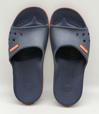 Crocs Bayabands Slip On Slide Unisex Sandals M4 W6 Navy Blue Red White