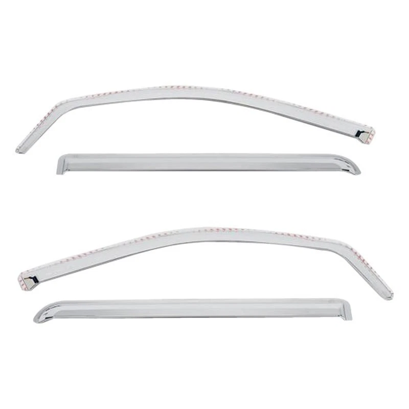 For Chevy Silverado 2500 HD 15-19 Window Visors In-Channel Element Chrome Front - Image 4 of 4