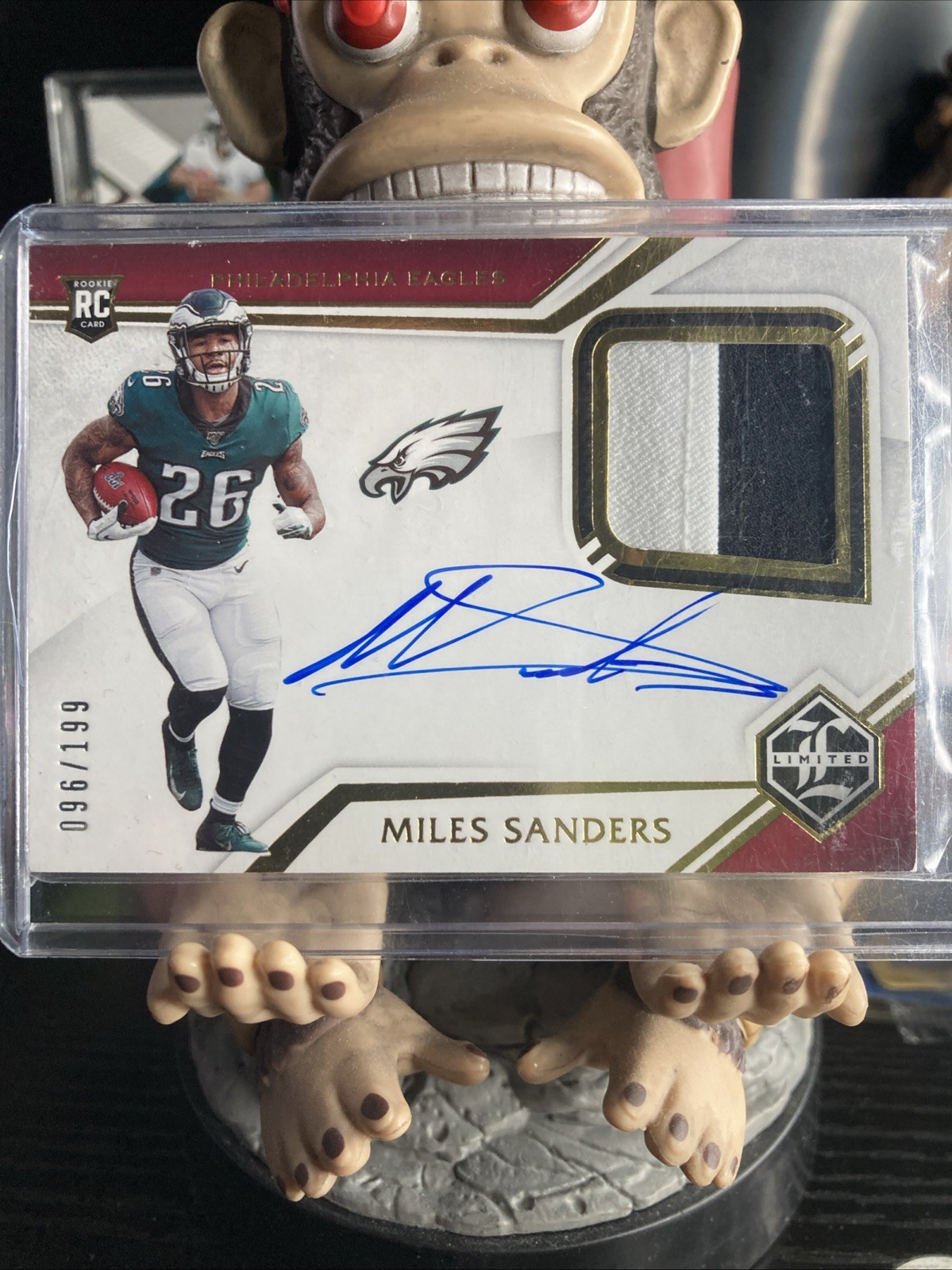 Miles Sanders Panini Limited #120 Patch Autograph-Gold Spotlight