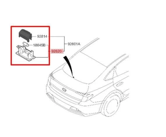 Luces de lectura interiores Hyundai Sonata SE 2020-2023 con luz de cortesía de carga Foto 3 de 4