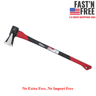 4.5 lb Log Splitting Axe with Injection Fiberglass Handle and High Carbon, NEW