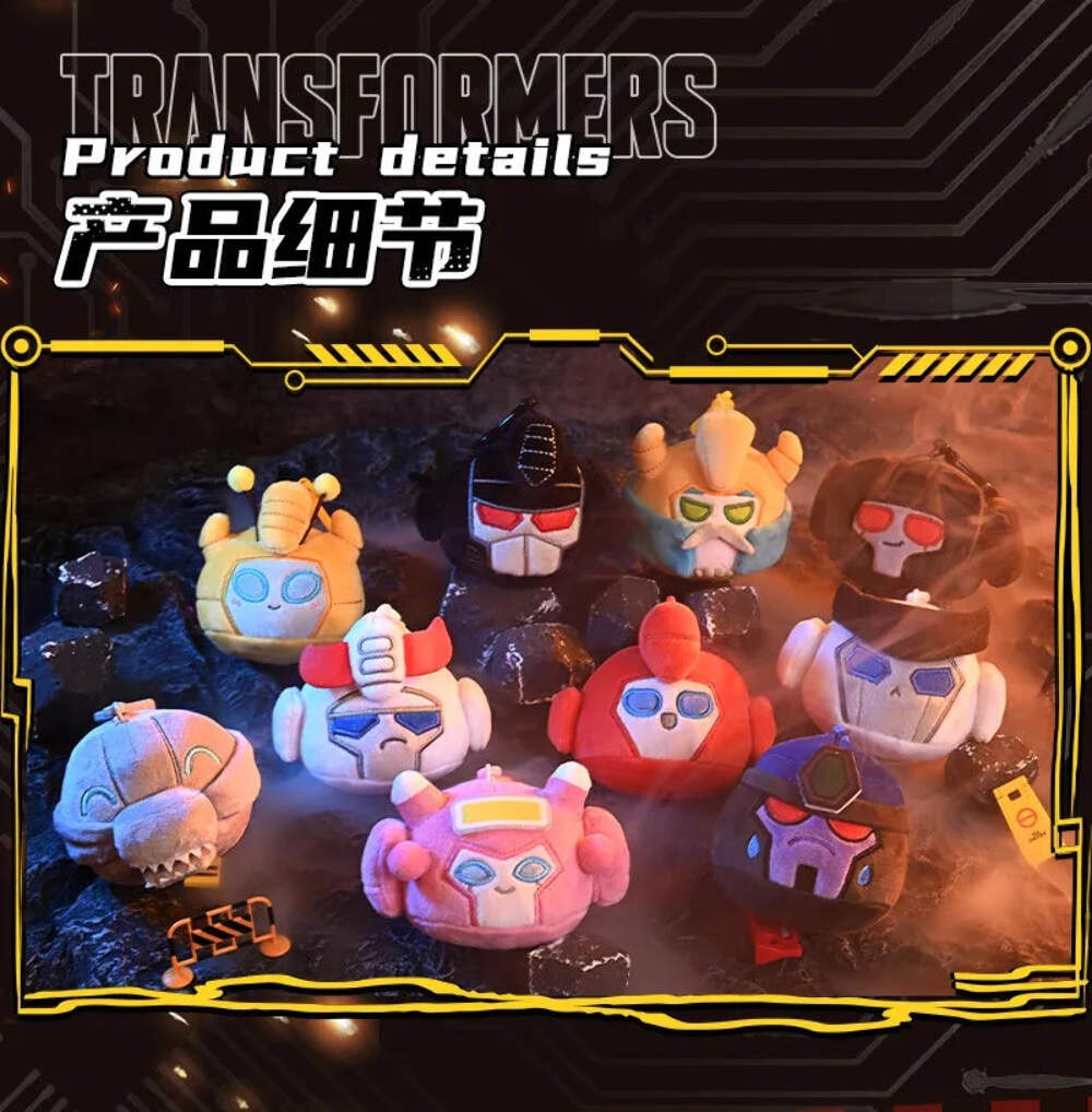 Mini Llavero de Peluche Original Transformers Caja Ciega Vol.2 Cabeza Redonda Genuino