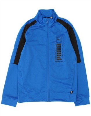 Puma Jungen Grafik Trainingsanzug Oberteil Jacke 11-12 Jahre Blau Colourblock T002