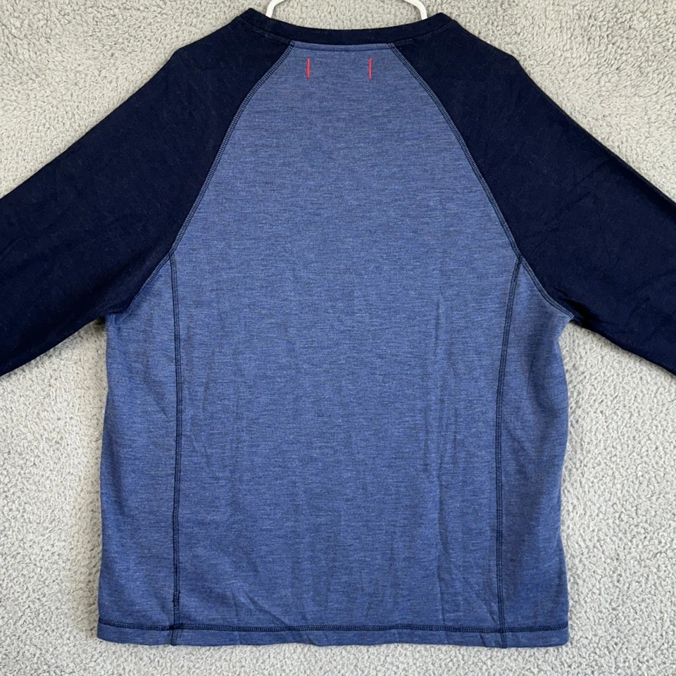 Tommy Bahama Camisa Isla Ropa de Dormir Para Hombres Grande Azul Marino Bloque de Color Cuello Redondo NUEVO Foto 2 de 4