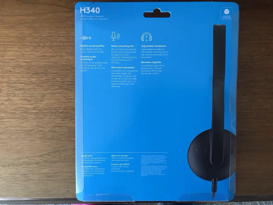 Brand New Logitech H340 USB Computer PC Headset w/Noise Cancelling Microphone - Image 2 of 4