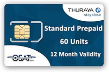 Thuraya Scheda SIM Standard per Telefono Satellitare Con 60 Unità