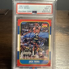 1986-87 Fleer - Jack Sikma #102 PSA Dual Auto Graded 9/10