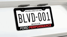 Ford Performance Black License Plate Frame Custom Made Of Powder Coated Metal
