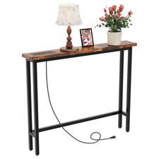 VINGLI Console Table Narrow Console Table for Hallway Industrial Sofa Table