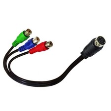9Pin Mini Din To 3RCA Female Sound Video Cable 30Cm TPE Coating