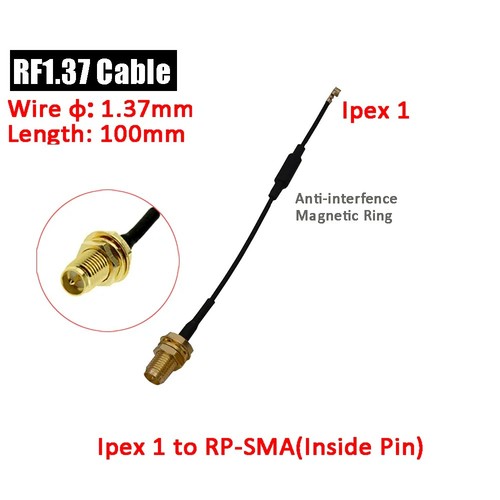 10cm RF1.37 Cable IPX 1 /MMCX To SMA / RP-SMA Antenna Pigtail Cable for TBS VTX - Picture 7 of 8