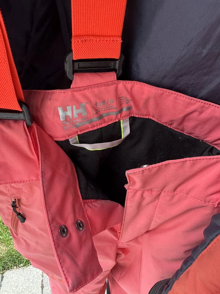 Helly Hansen Invierno Esquí/Nieve Chaqueta Y Pantalones Babero, Rosa Talla 128/8 Foto 3 de 4