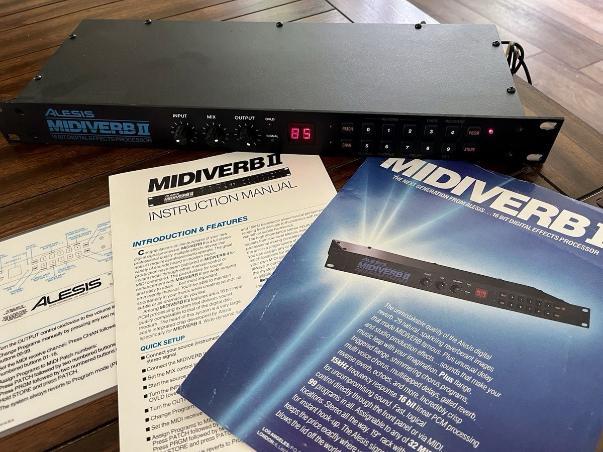 Alesis MIDIVERB II 16ビットデジタルエフェクトプロセッサー Alesis Midiverb II 16 Bit Digital Effects Processor. | eBay