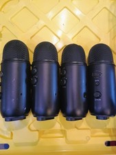 Lot of 4 Blue Yeti Condenser Microphones - Black Units Only As Pictured