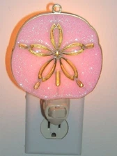 New Pink Sand Dollar Night Light Coastal Tropical Beach Home Decor Free Ship
