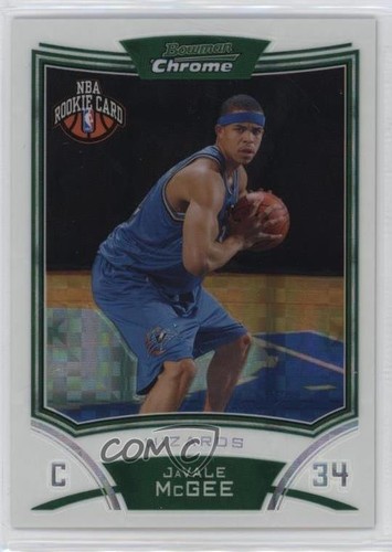 2008-09 Bowman Draft Picks & Stars Chrome X-Fractor /299 JaVale McGee Rookie RC