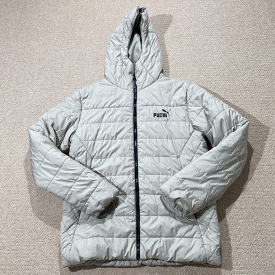 Puma Puffer Jacke Herren Medium Creme Beige Gesteppt Kapuze