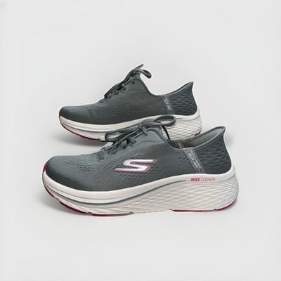 SKECHERS Slip Ins Max Cushion Elite 2.0 Sneaker Womens Size 8 Gray & Pink
