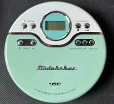 Studebaker Joggable Personal CD Player w/ FM Radio SB3703MW Mint Green-Tested