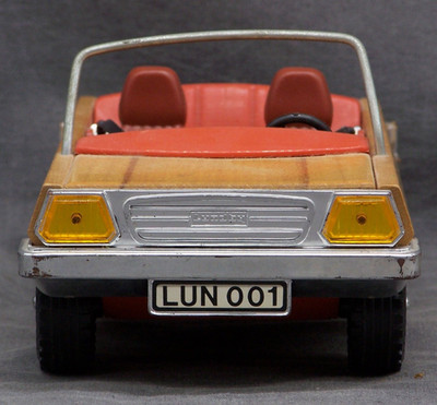 Vintage LUN 001 Convertible Tan Car Orange Interior Lundby Dollhouse Sweden