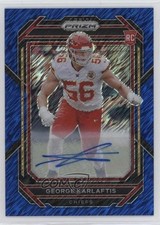 2022 Panini Prizm Rookies Blue Shimmer 6/25 George Karlaftis #378 Auto 03il