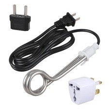 Immersion Water Heater, 300W - 120/240V Travel Water Heater, Dual Voltage Immers
