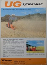 Original Ugerlose UG Straw Chopper & Haulm Crusher 1 Sheet Brochure, c 1970's