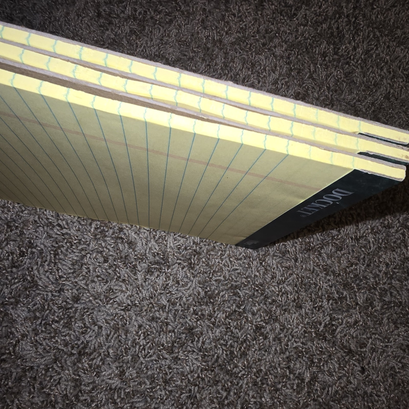 Tops Docket Canary Yellow Writing Paper Legal Pad 11 ¾ x 8 ½ Green Top USA Vtg