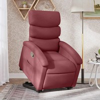 Relaxsessel Mit Aufstehhilfe Weinrot Stoff Sessel Seniorensessel Fernsehsessel