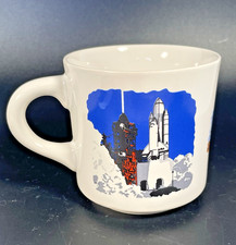 Vintage NASA Space Shuttle Mug Ceramic Shuttle Launch Landing Retro Coffee Cup