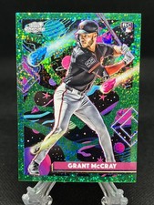 2025 Topps Chrome Cosmic Grant McCray Green Space Dust Refractor /75 #28 GIANTS