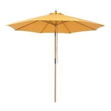 LAGarden 9Ft BOHO Market Patio Umbrella 260GSM Acrylic 5-Year-Non-Fading Yellow