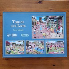 Time of Our Lives - 4 x 500 ce Gibsons puzzle bundle nostalgia village COMPLETE