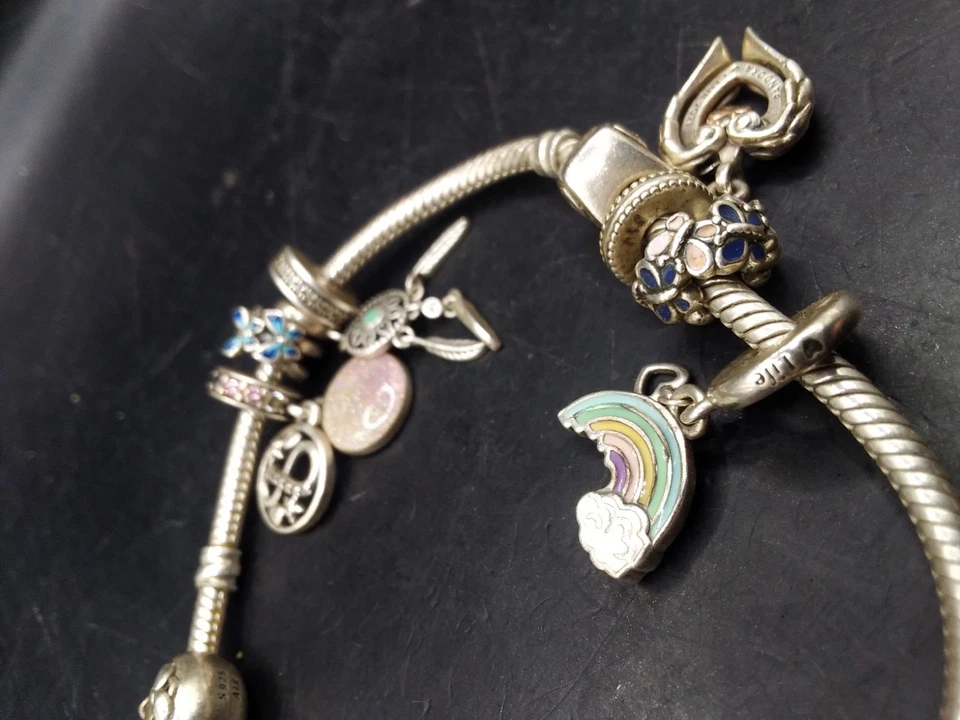 925 Silver ALE Pandora Charm Bracelet With Mainly Pandora Charms Approx 47g - Image 3 of 4