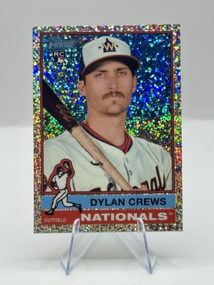 2025 Topps Heritage Dylan Crews Silver Sparkle Chrome Rookie RC #247 SP