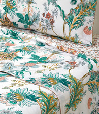 $295 Yves Delorme GOLESTAN Queen FLAT Sheet 9...