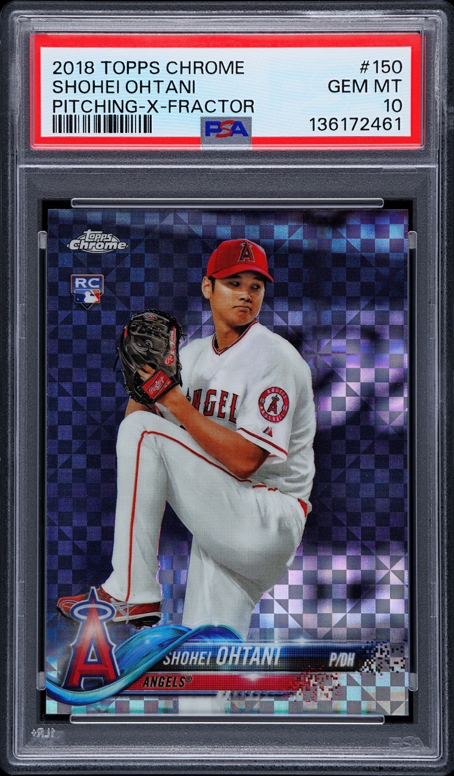 2018 Topps Chrome Shohei Ohtani #150 X-Fractor Rookie Card PSA 10 GEM MINT