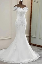 European Style Strapless Slim Wedding Dresses Transparent Open-Back Lace Bridal