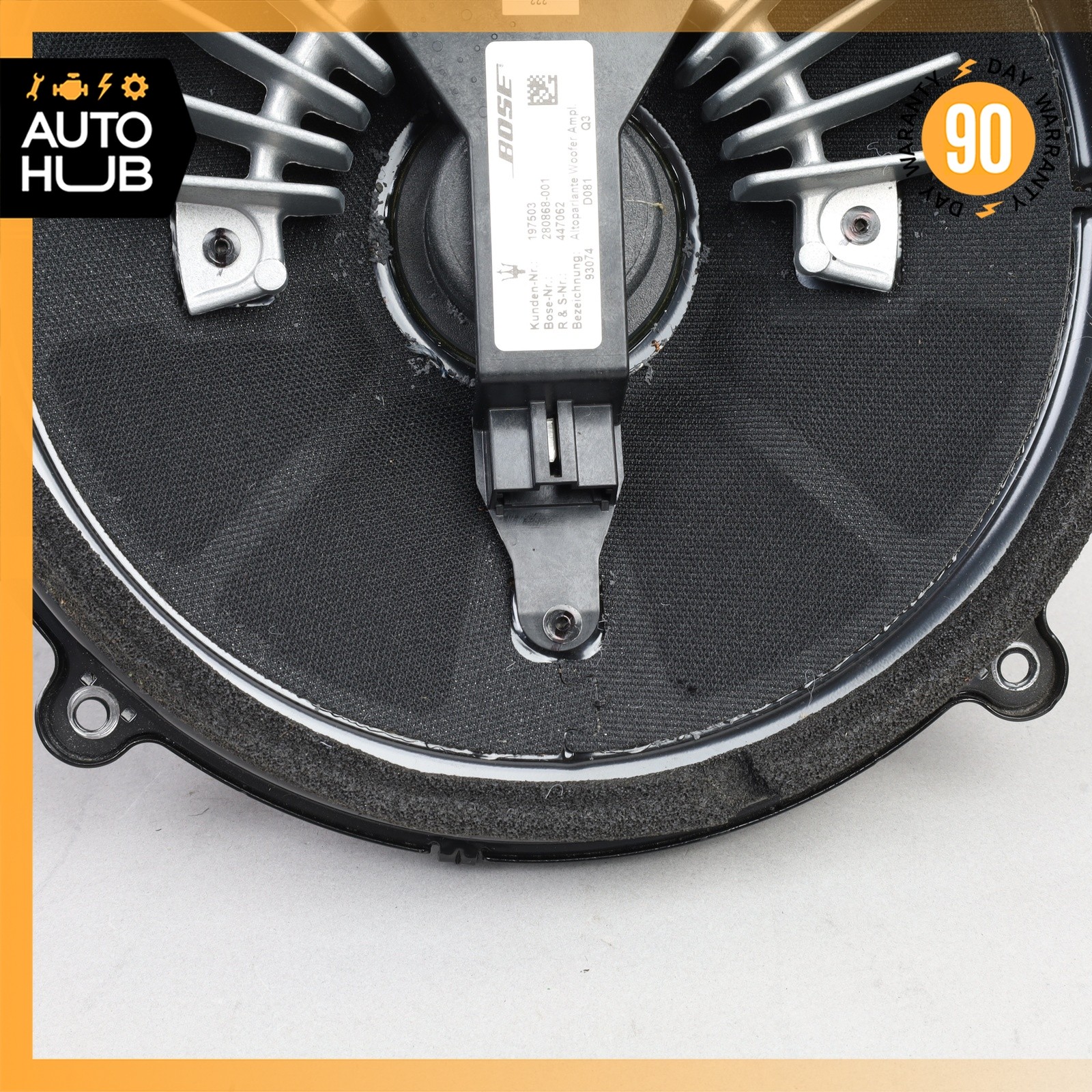 03-19 Maserati Granturismo Rear Bose Subwoofer Sub Woofer Sound Speaker OEM