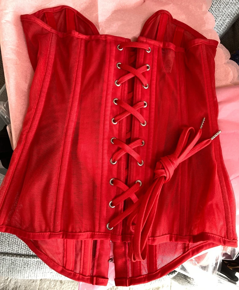 Agent Provocateur KATE red lace corset M L vintage — 第 3/4 张图片