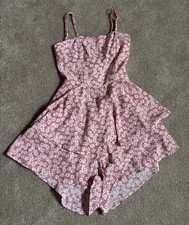 SHEIN pink floral romper