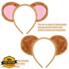 EVERMARKET Plush Animal Ears Headband Horns Cosplay Costume Party
