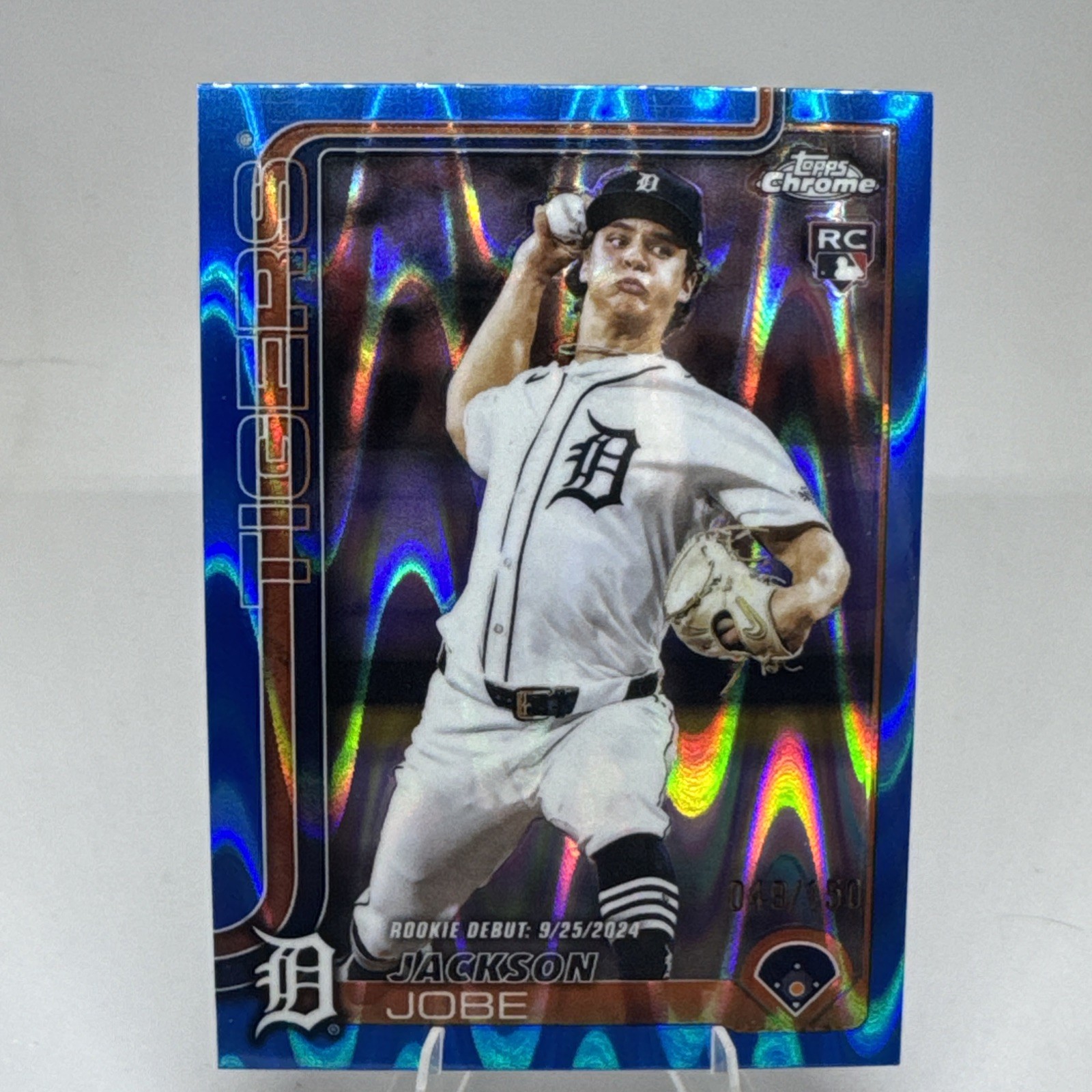 2025 Topps Chrome Update - Jackson Jobe #USC48 Blue RayWave Refractor /150 (RC)