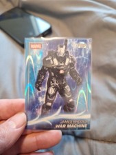 2025 Topps Chrome Marvel Studios War Machine 64 Rhodes Blue Raywave Refractor