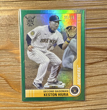 Topps 2021 Big League Keston Hiura #172 Brewers Veterans & Rookies Green /75