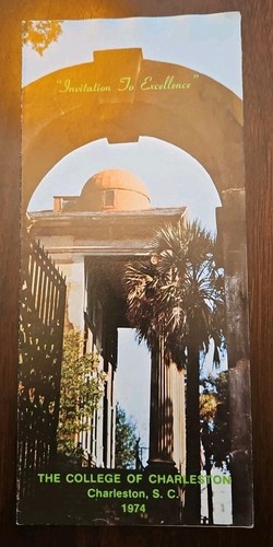 Vintage 1974 The College Of Charleston Brochure Charleston South Carolina