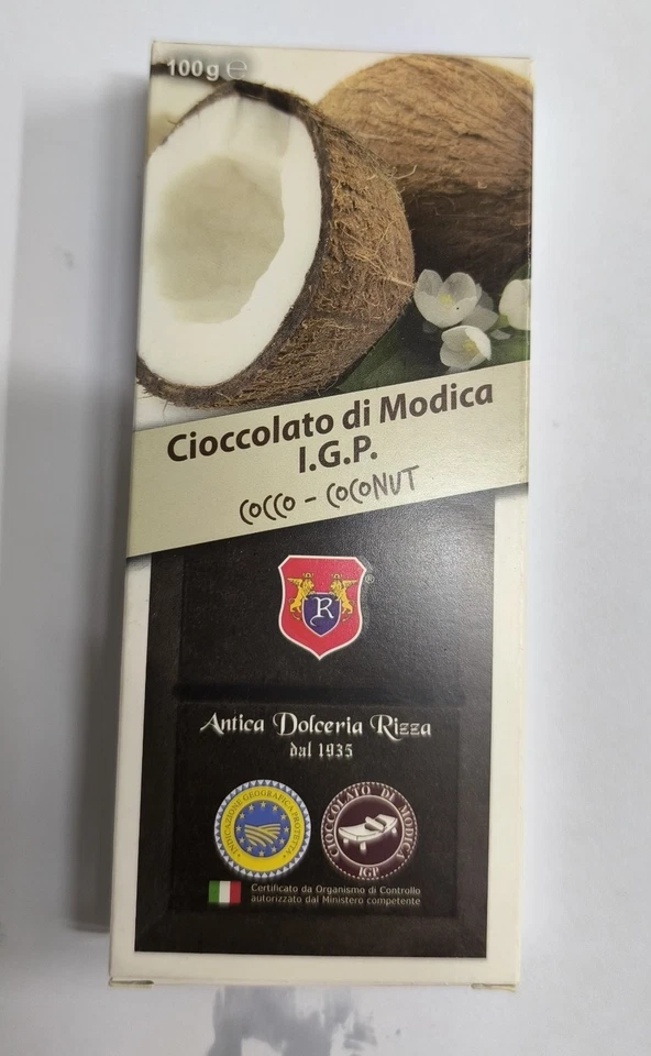 CIOCCOLATO DI MODICA AL COCCO ANTICA DOLCERIA RIZZA DAL1935 100 G