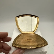Vintage, ELGIN AMERICAN Ladies Gold Tone Powder Compact