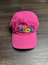 RARE Vintage 90s Nintendo Gameboy Color Pink Hat Cap Video Game Promo Strapback
